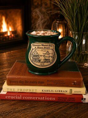Spencer House Inn St. Mary's Georgia Green Ceramic Coffee Mug Souvenir Cup